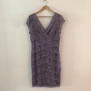 Marina dress lace beaded lavender event